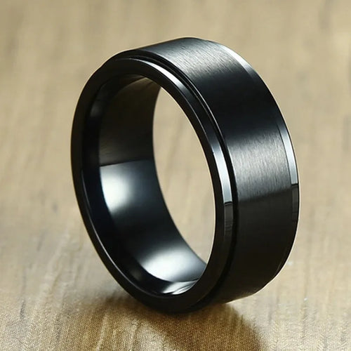 Spinning Viking Rune Ring in Stainless Steel