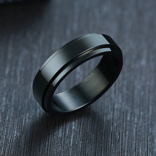 Spinning Viking Rune Ring in Stainless Steel