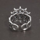 The North Star Ring in 925 Sterling Silver and Zircon Stones