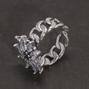 The North Star Ring in 925 Sterling Silver and Zircon Stones