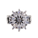 The North Star Ring in 925 Sterling Silver and Zircon Stones