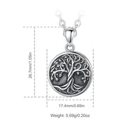 The Tree of Life Yggdrasil Locket Necklace in 925 Sliver