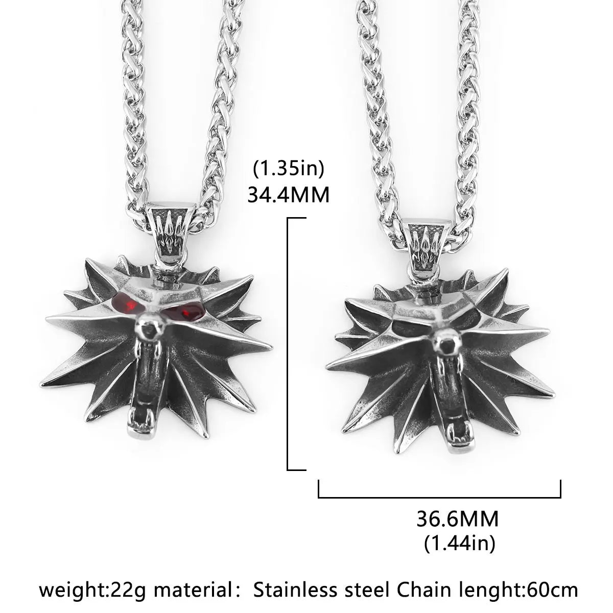 The Witcher Viking Wolf Necklace