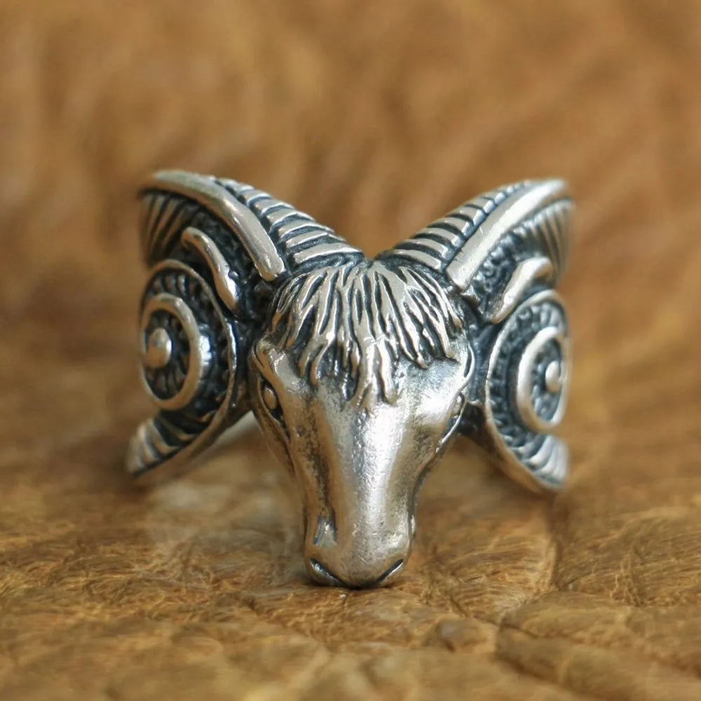 Thor Goats 925 Sterling Silver Ring