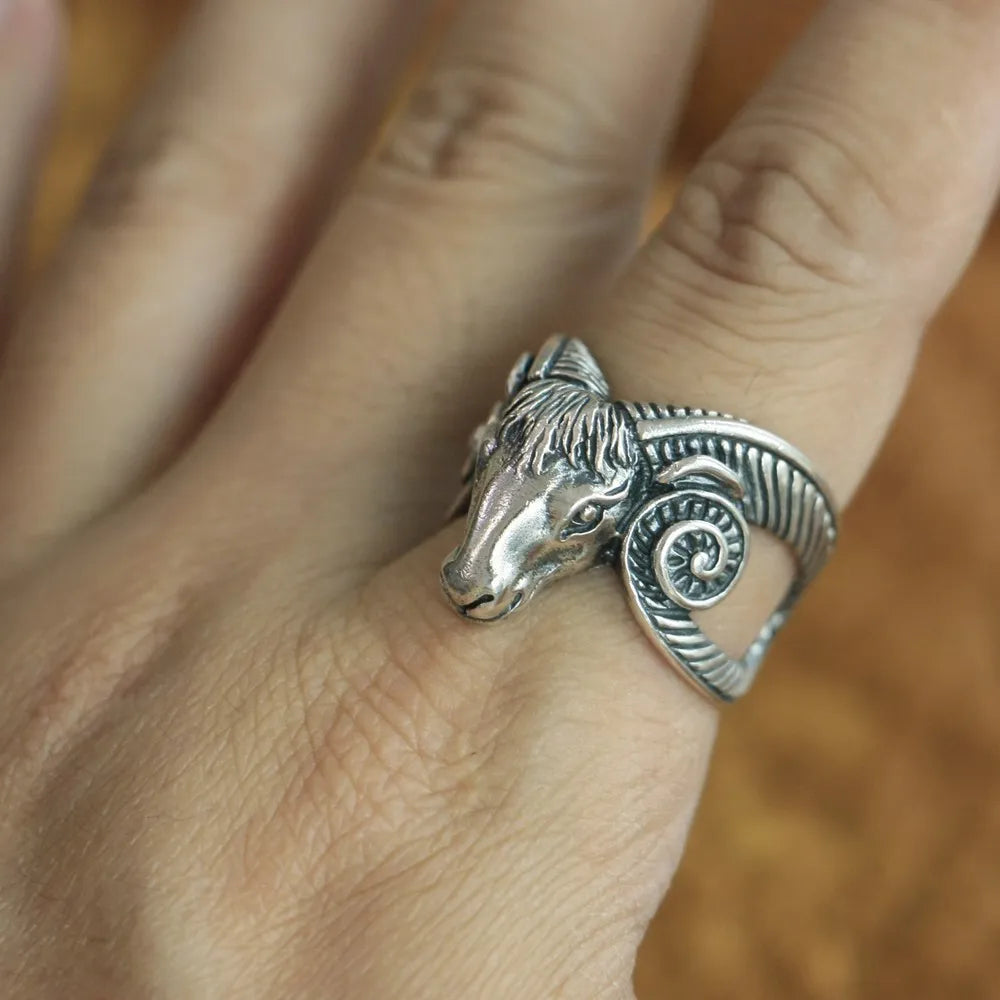 Thor Goats 925 Sterling Silver Ring