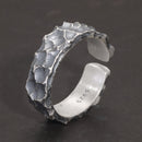 Thor and Sif Blessings Hammered and Adjustable Ring in 925 Sterling Silver