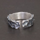 Thor and Sif Blessings Hammered and Adjustable Ring in 925 Sterling Silver
