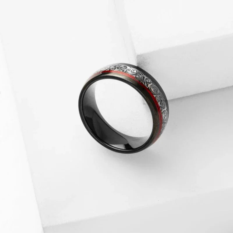 Triple Horn of Odin Tungsten Carbide Ring