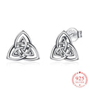 Classic Triquetra 925 Sterling Silver Earrings