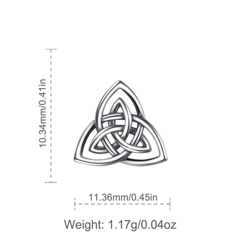 Classic Triquetra 925 Sterling Silver Earrings