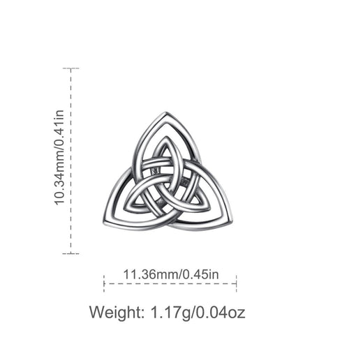 Classic Triquetra 925 Sterling Silver Earrings