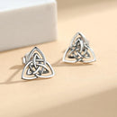 Classic Triquetra 925 Sterling Silver Earrings