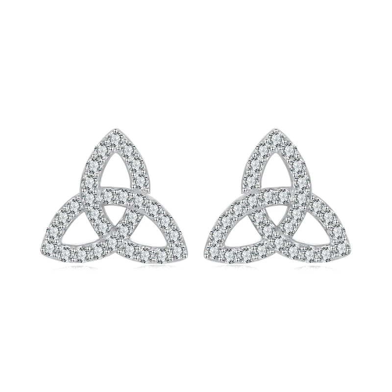 Triquetra 925 Sterling Silver Earrings