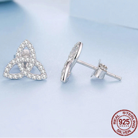 Triquetra 925 Sterling Silver Earrings