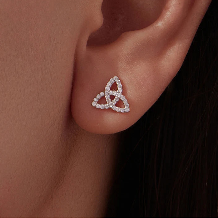 Triquetra 925 Sterling Silver Earrings