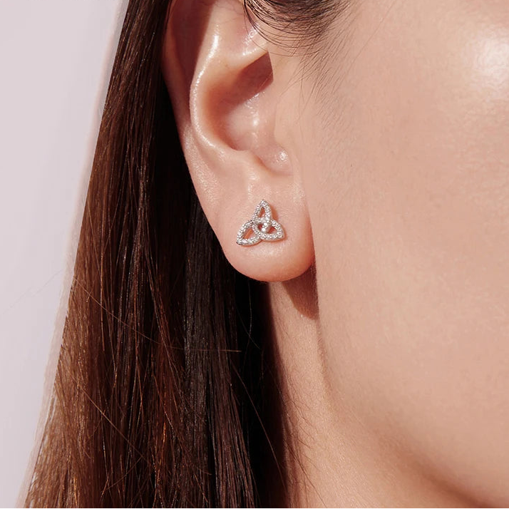 Triquetra 925 Sterling Silver Earrings