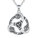 Triskele the Triple Horn of Odin 925 Sterling Silver Necklace