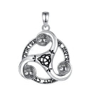 Triskele the Triple Horn of Odin 925 Sterling Silver Necklace