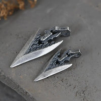 Ullr the God of the Hunt Arrow - Sterling Silver Pendant