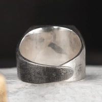 Valknut Adjustable Signet Ring in 925 Sterling Silver