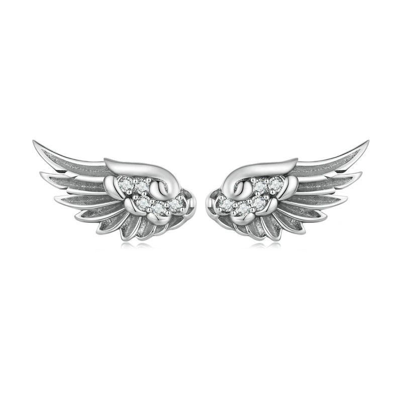 Boucles d'oreilles Ailes de Valkyrie en argent sterling 925