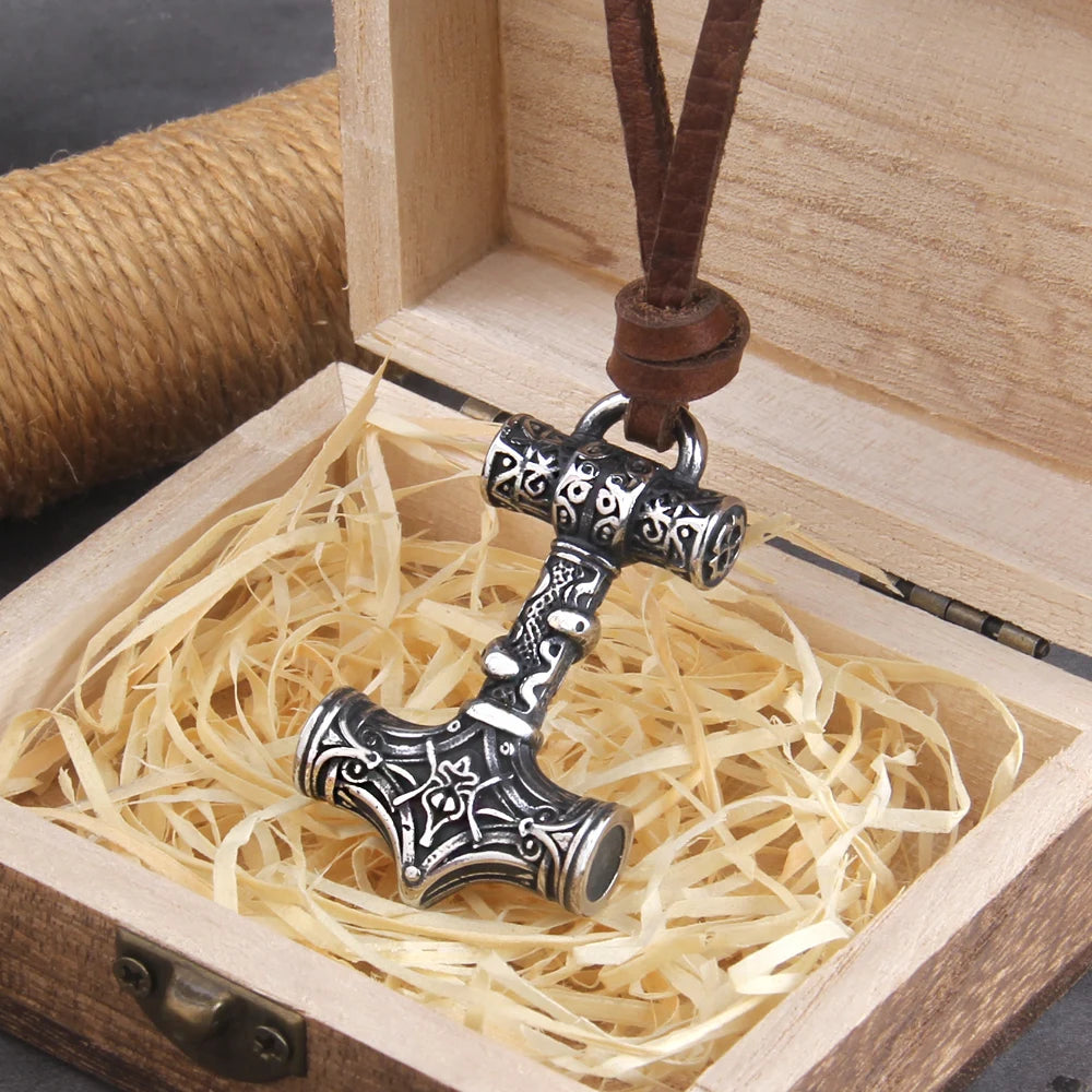 Varangian Guard Hammer of Thor Mjolnir Titanium Steel Necklace