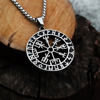 Vegvisir Rune Necklace - Viking Compass in 316L Stainless Steel