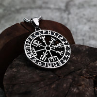Vegvisir Rune Necklace - Viking Compass in 316L Stainless Steel