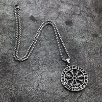 Vegvisir Rune Necklace - Viking Compass in 316L Stainless Steel