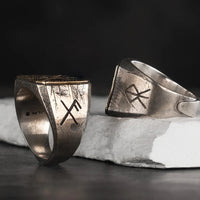 Vegvisir The Viking Compass 925 Sterling Silver and Copper Adjustable Ring