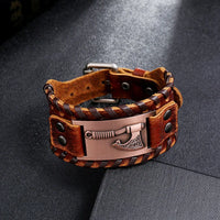 Viking Axe Leather Bracelet