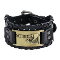 Viking Axe Leather Bracelet