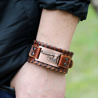 Viking Axe Leather Bracelet