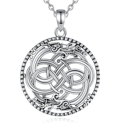Viking Dragon 925 Sterling Silver Necklace