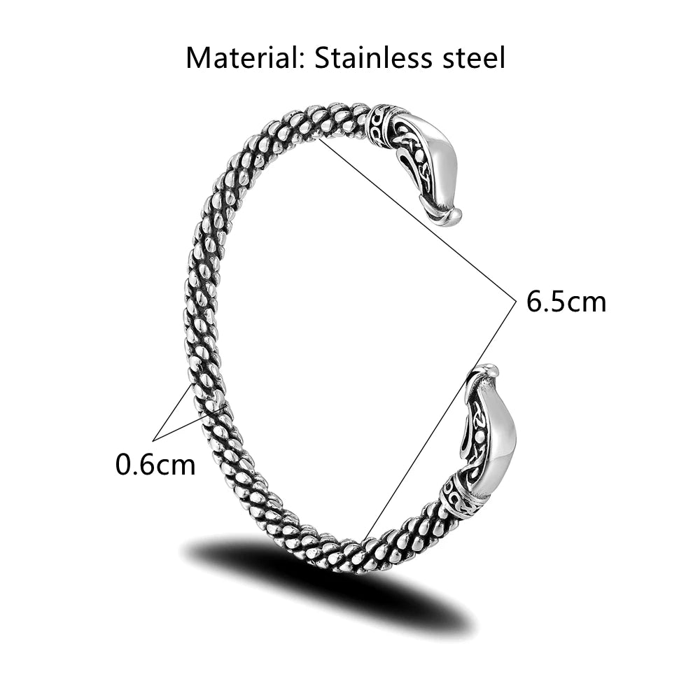 Viking Dragon Stainless Steel Bracelet