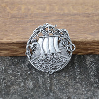 Wikinger Langschiff Brosche und Anstecknadel