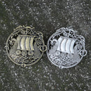 Viking Longship Brooch and Pin
