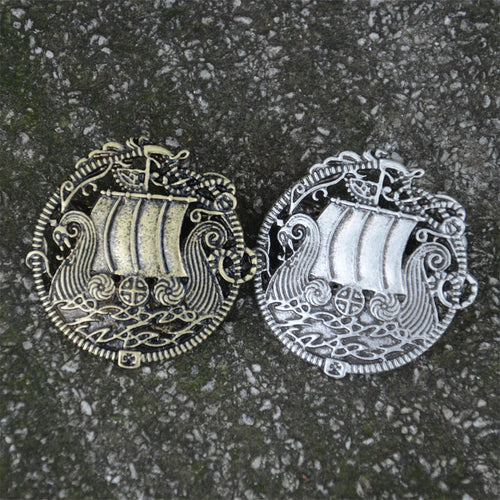 Viking Longship Brooch and Pin