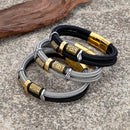 Viking Rune Bracelet in Steel Wire