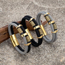 Viking Rune Bracelet in Steel Wire
