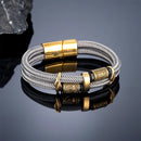 Viking Rune Bracelet in Steel Wire