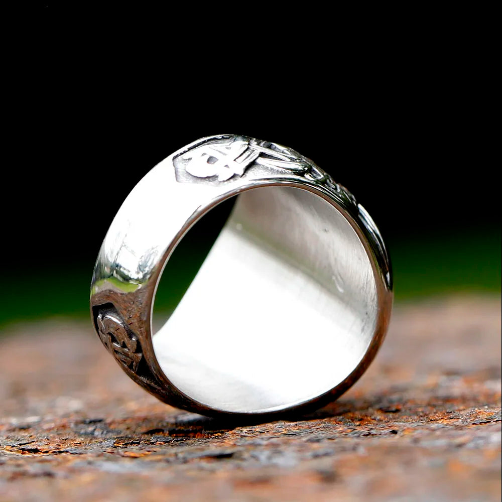 Viking Ship Drakar Stainless Steel Ring