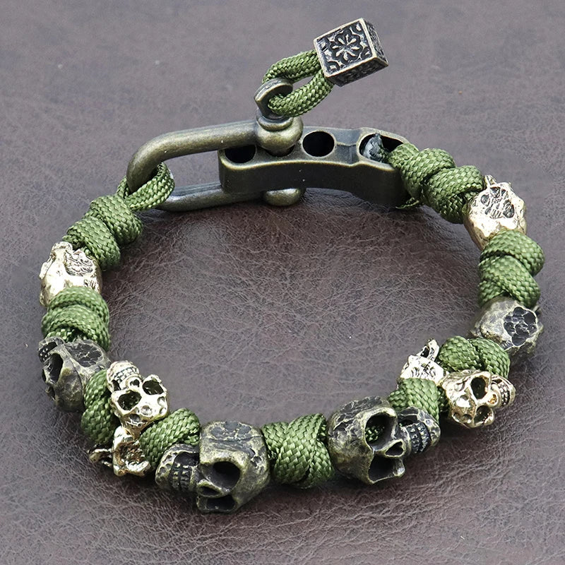 Warrior Trophies ParaCord Skull Bracelet