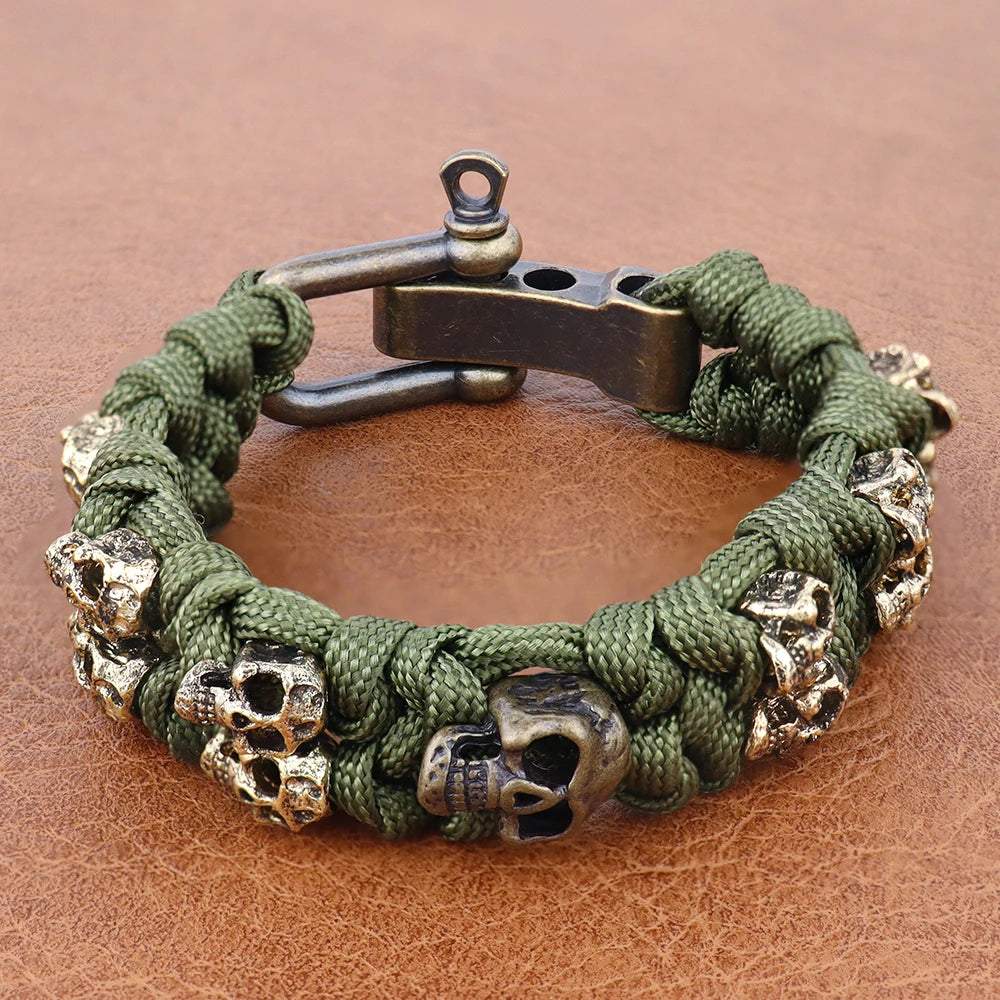 Warrior Trophies ParaCord Skull Bracelet
