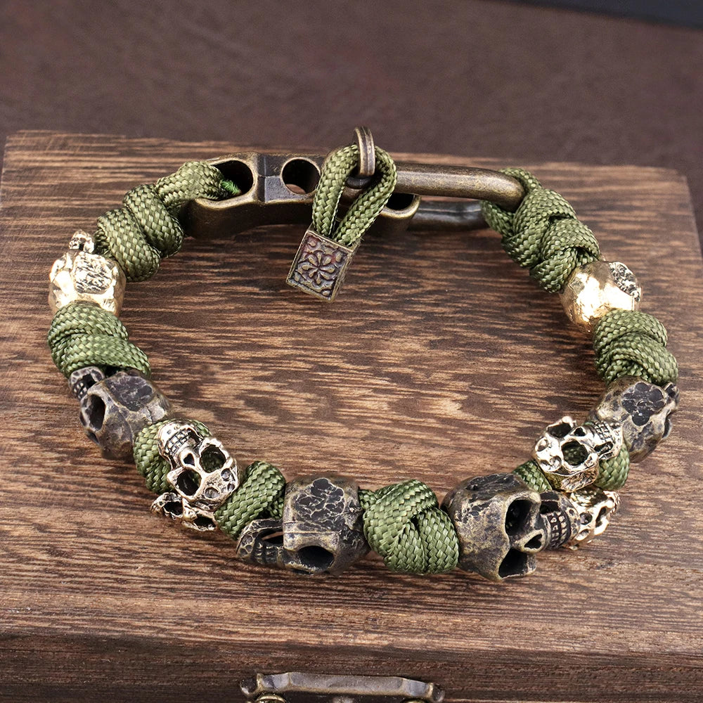 Warrior Trophies ParaCord Skull Bracelet