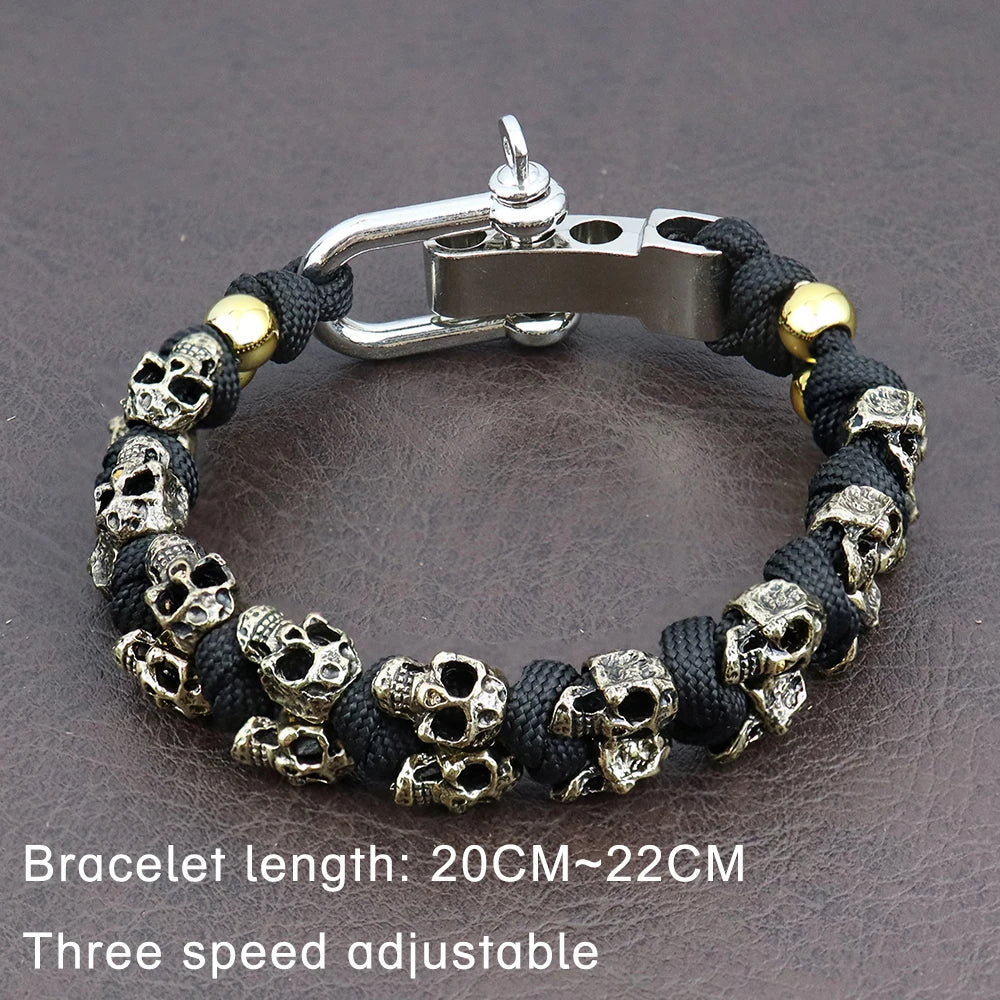 Warrior Trophies ParaCord Skull Bracelet