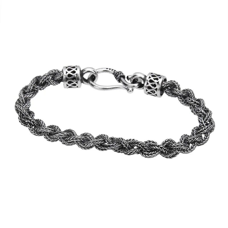 Weaved Wyrd 925 Fine Silver Bracelet