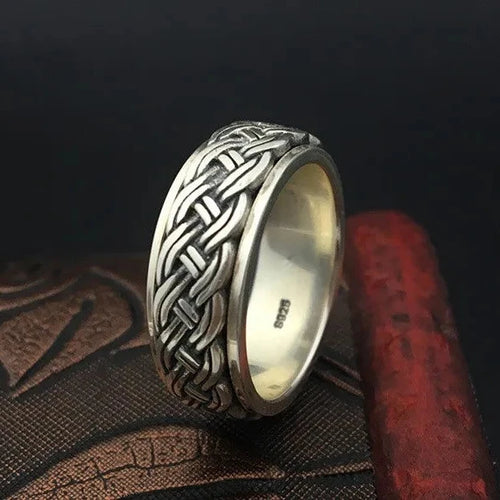 Weaved by the Norns Handmade 925 Sterling Silver Spinning Ring