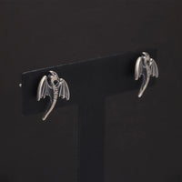 Winged Dragon Fafnir 925 Sterling Silver Earrings