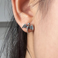 Winged Dragon Fafnir 925 Sterling Silver Earrings